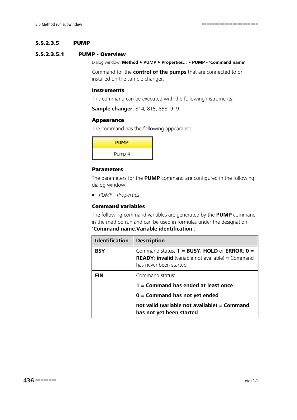 5 pump, 1 pump - overview, Pump | Metrohm viva 1.1 User Manual | Page 448 / 1085