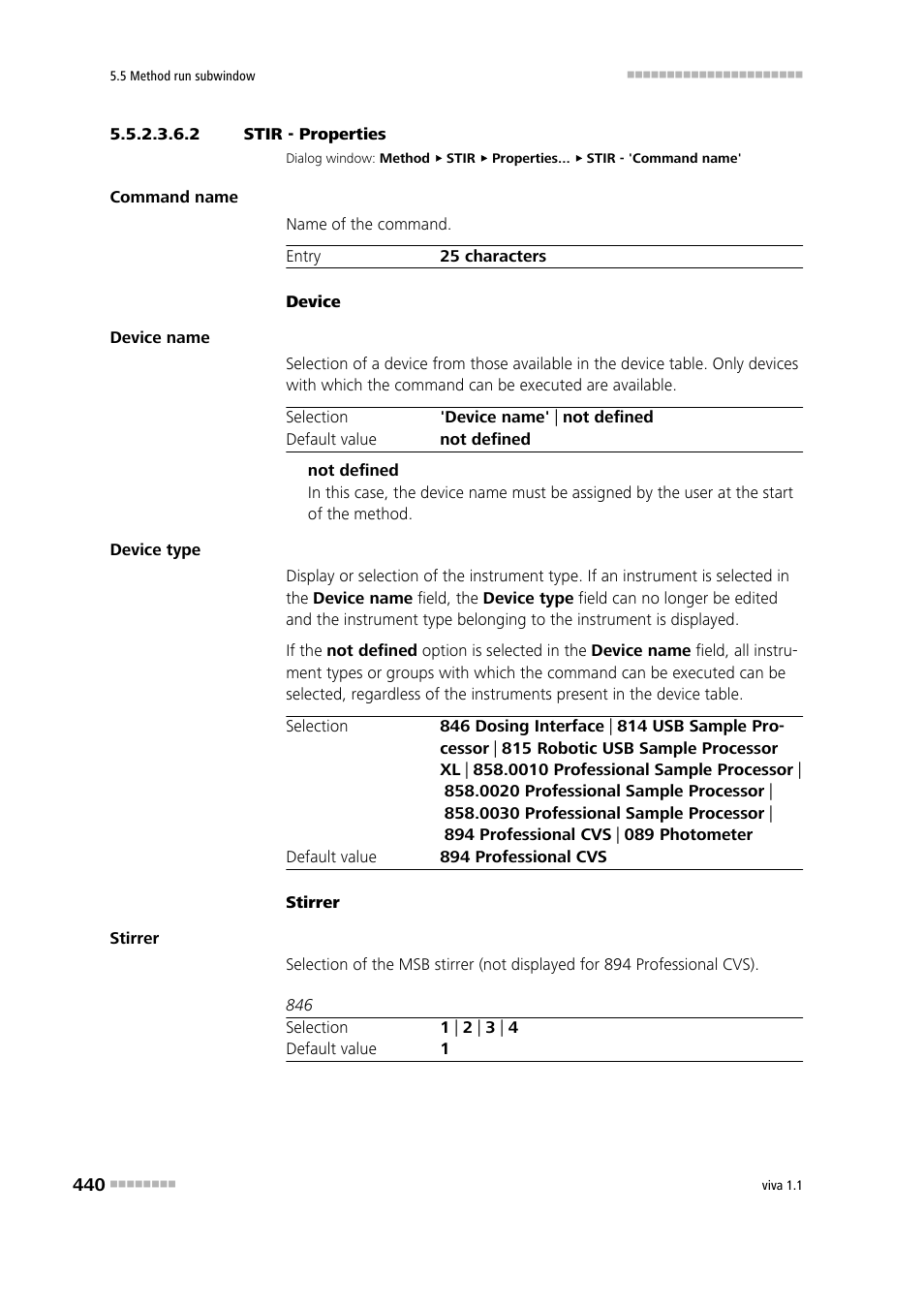 2 stir - properties | Metrohm viva 1.1 User Manual | Page 452 / 1085