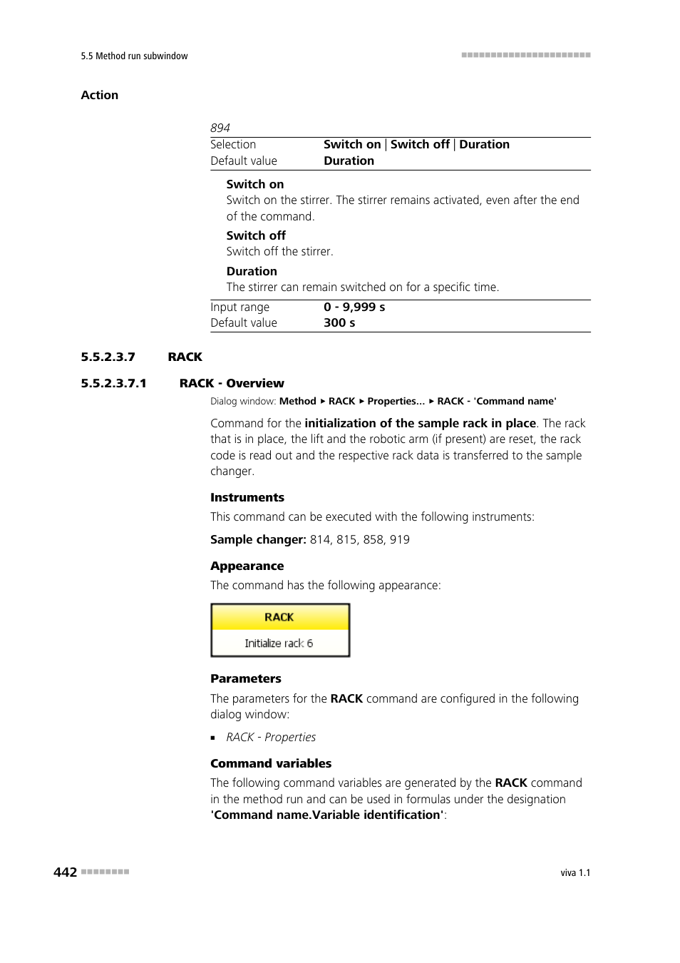 7 rack, 1 rack - overview, Rack | Metrohm viva 1.1 User Manual | Page 454 / 1085