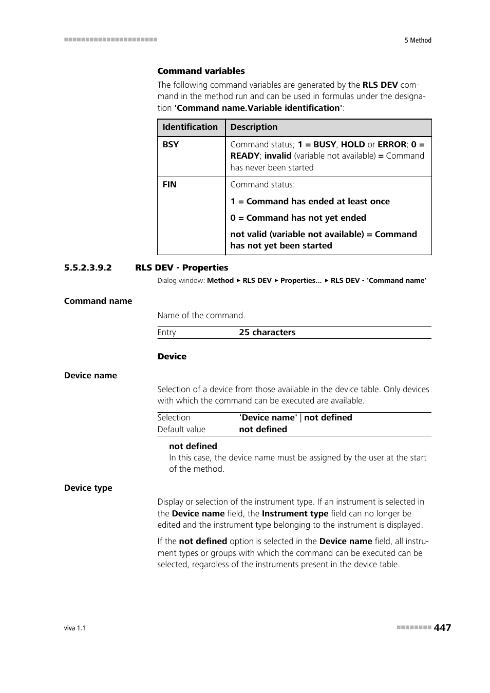 2 rls dev - properties | Metrohm viva 1.1 User Manual | Page 459 / 1085