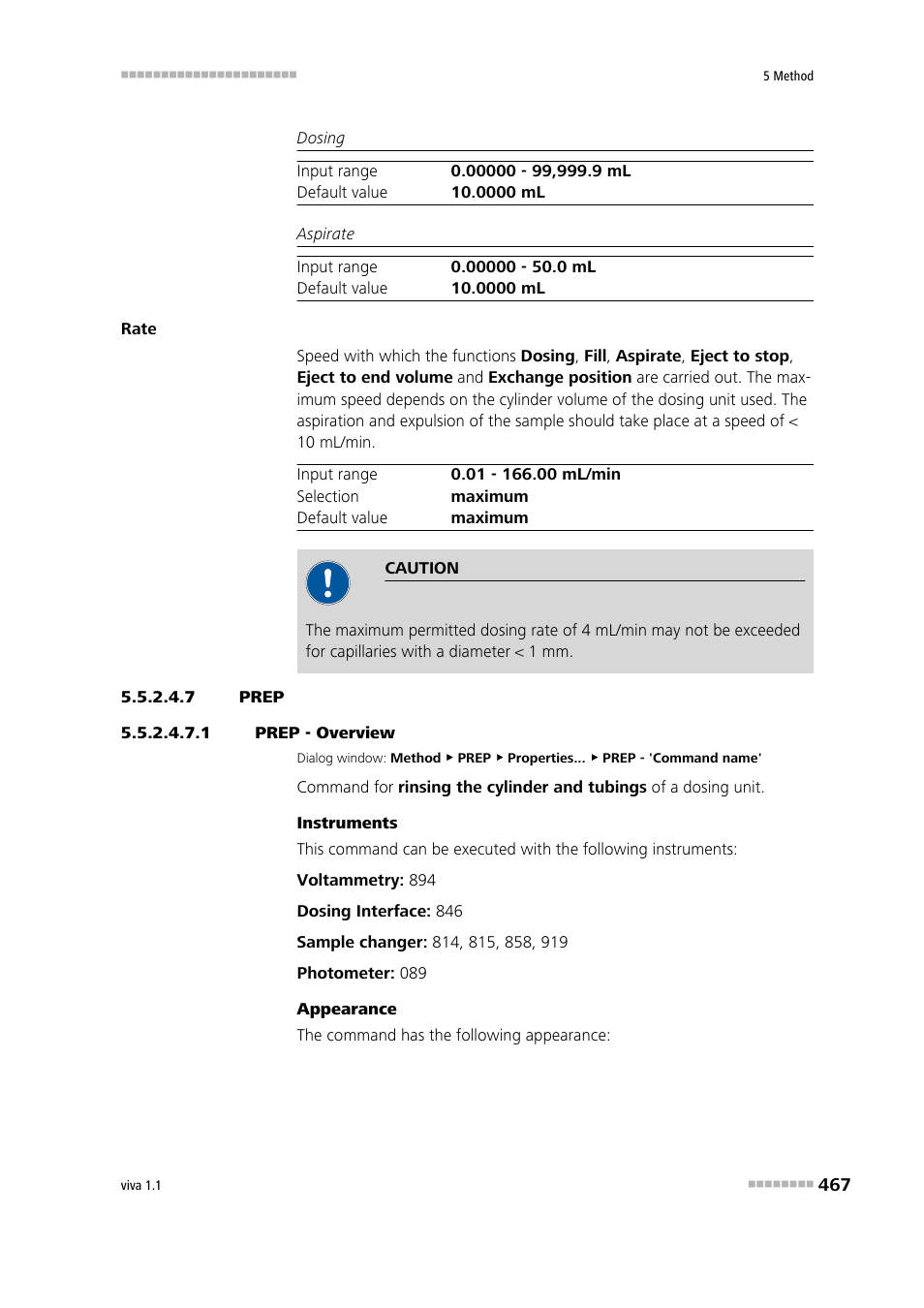 7 prep, 1 prep - overview, Prep | Metrohm viva 1.1 User Manual | Page 479 / 1085