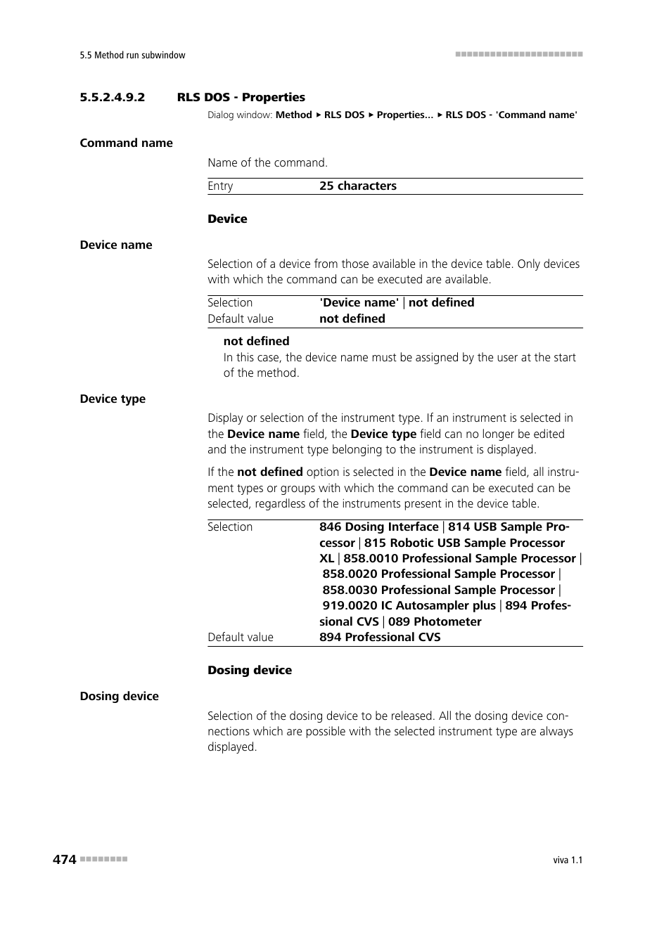 2 rls dos - properties | Metrohm viva 1.1 User Manual | Page 486 / 1085