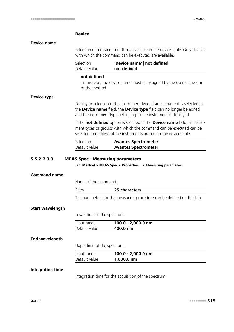 3 meas spec - measuring parameters | Metrohm viva 1.1 User Manual | Page 527 / 1085