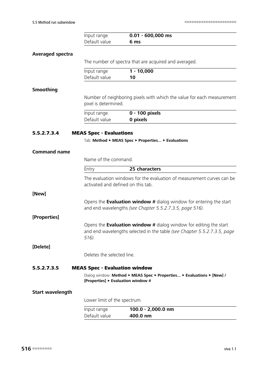 4 meas spec - evaluations, 5 meas spec - evaluation window | Metrohm viva 1.1 User Manual | Page 528 / 1085