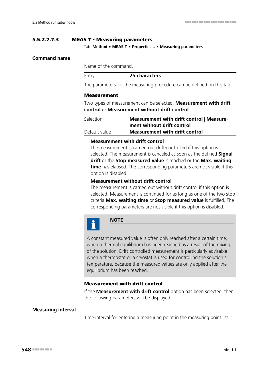 3 meas t - measuring parameters | Metrohm viva 1.1 User Manual | Page 560 / 1085