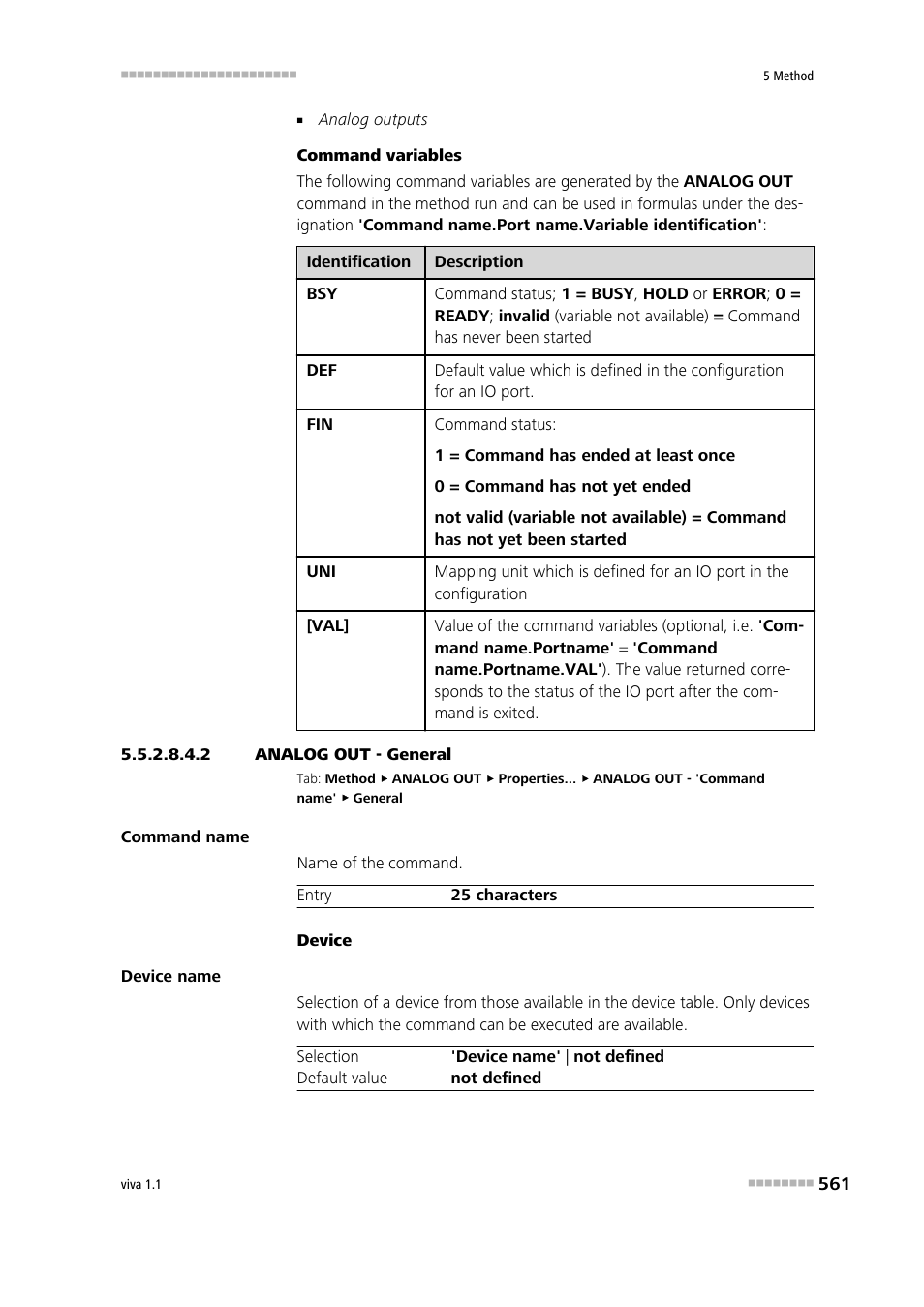 2 analog out - general | Metrohm viva 1.1 User Manual | Page 573 / 1085