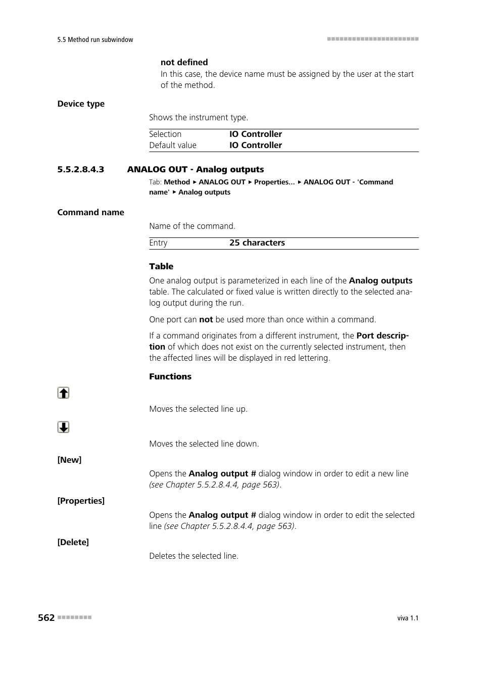 3 analog out - analog outputs | Metrohm viva 1.1 User Manual | Page 574 / 1085