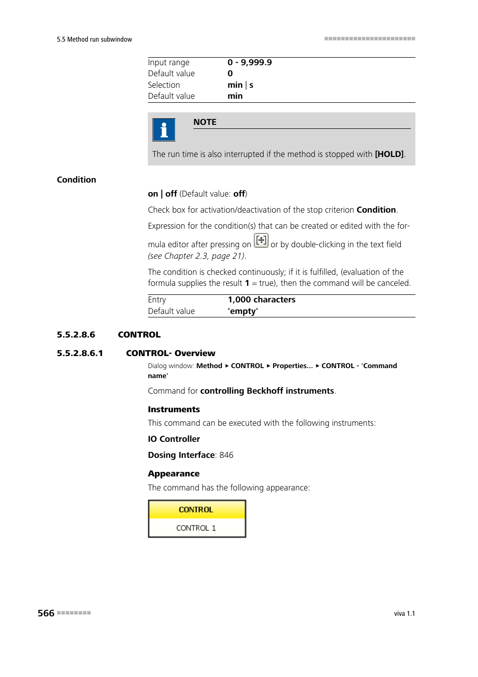 6 control, 1 control- overview, Control | Metrohm viva 1.1 User Manual | Page 578 / 1085