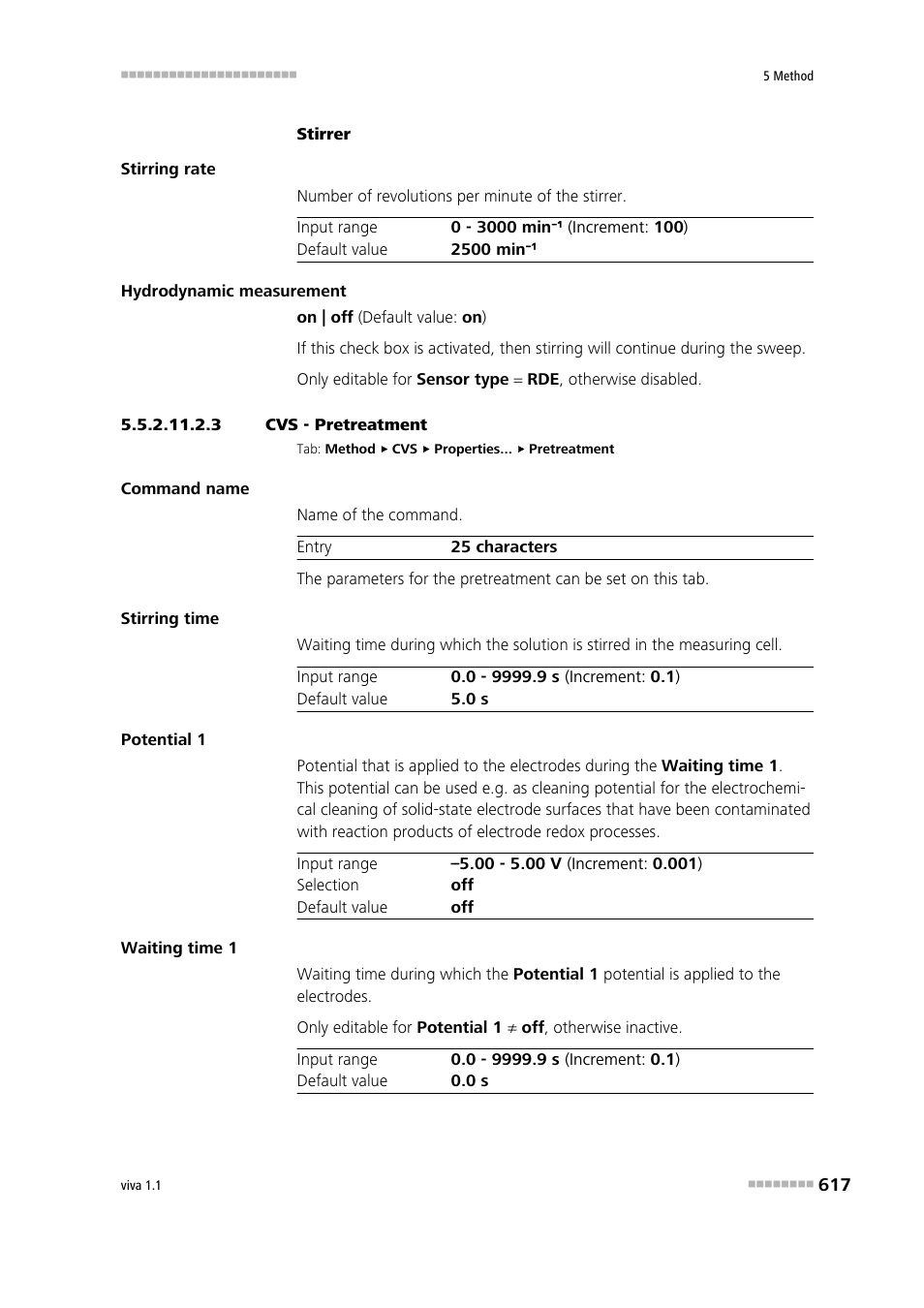 3 cvs - pretreatment, Pretreatment | Metrohm viva 1.1 User Manual | Page 629 / 1085