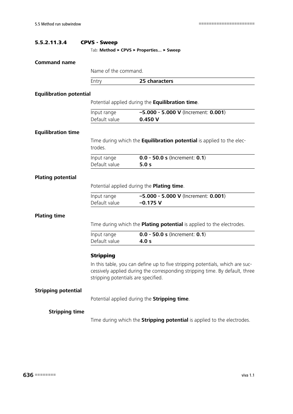 4 cpvs - sweep, Sweep | Metrohm viva 1.1 User Manual | Page 648 / 1085