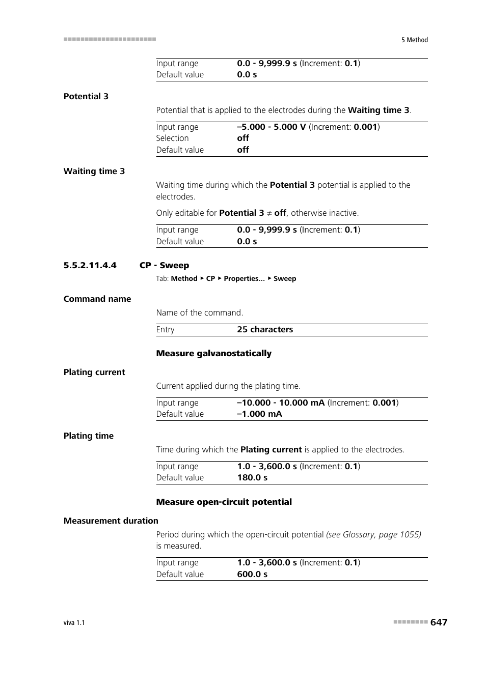 4 cp - sweep, Sweep | Metrohm viva 1.1 User Manual | Page 659 / 1085
