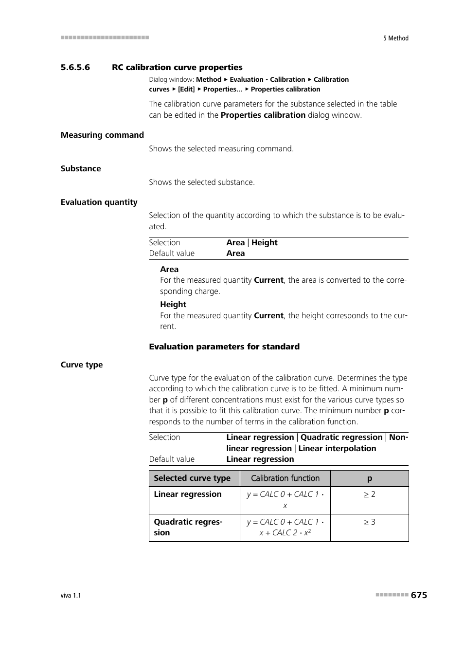 6 rc calibration curve properties | Metrohm viva 1.1 User Manual | Page 687 / 1085