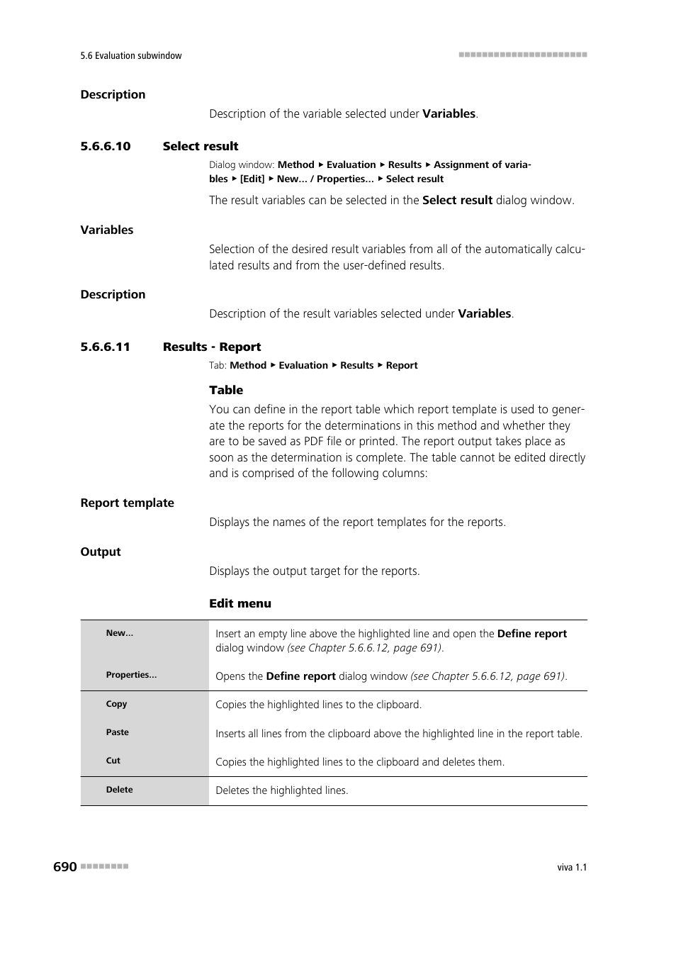 10 select result, 11 results - report, Report | Metrohm viva 1.1 User Manual | Page 702 / 1085