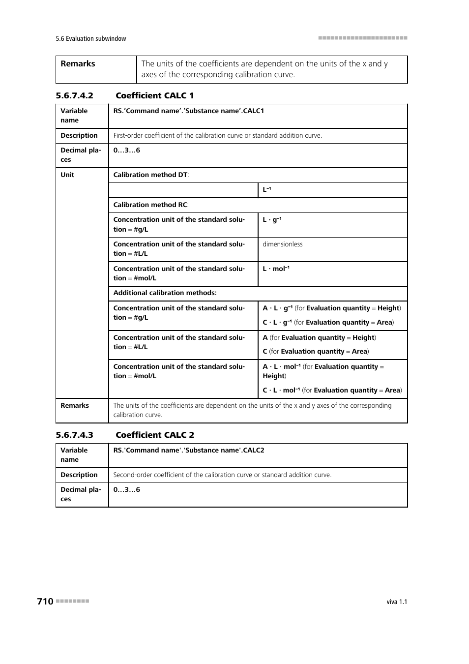 2 coefficient calc 1, 3 coefficient calc 2 | Metrohm viva 1.1 User Manual | Page 722 / 1085