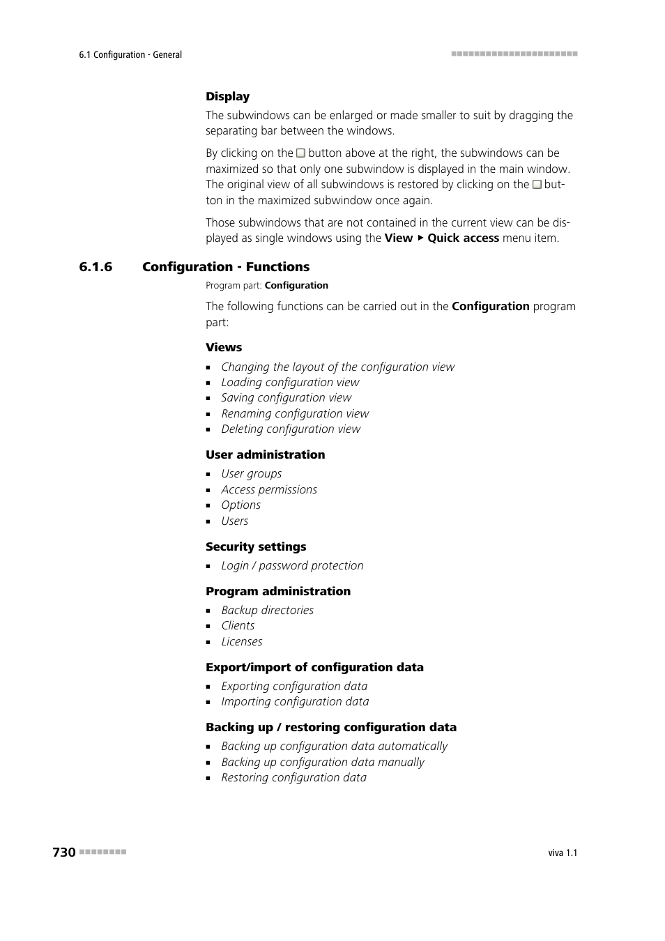 6 configuration - functions, Configuration - functions | Metrohm viva 1.1 User Manual | Page 742 / 1085