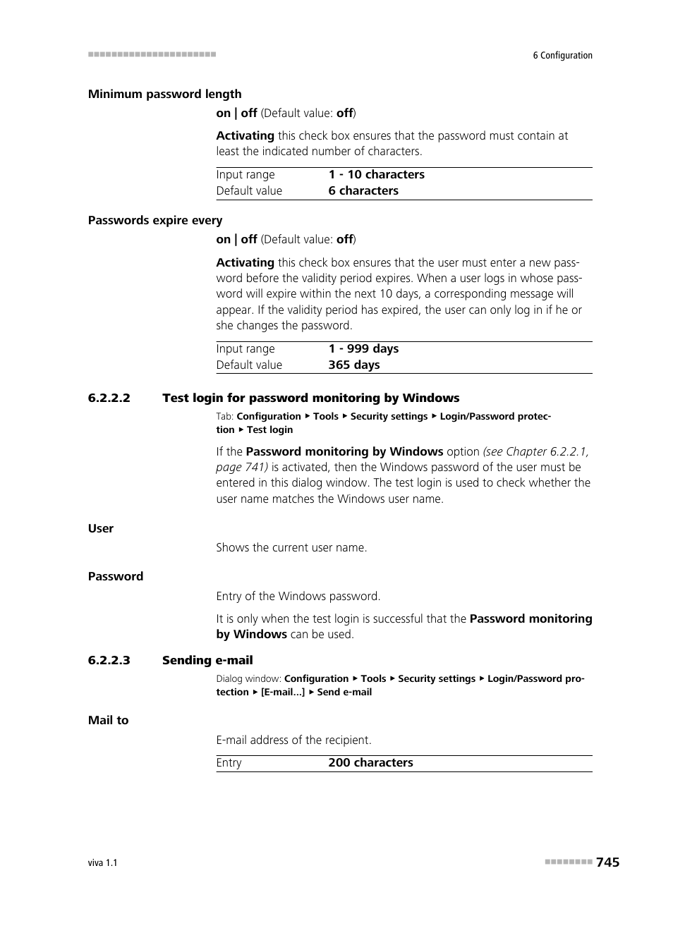 2 test login for password monitoring by windows, 3 sending e-mail | Metrohm viva 1.1 User Manual | Page 757 / 1085