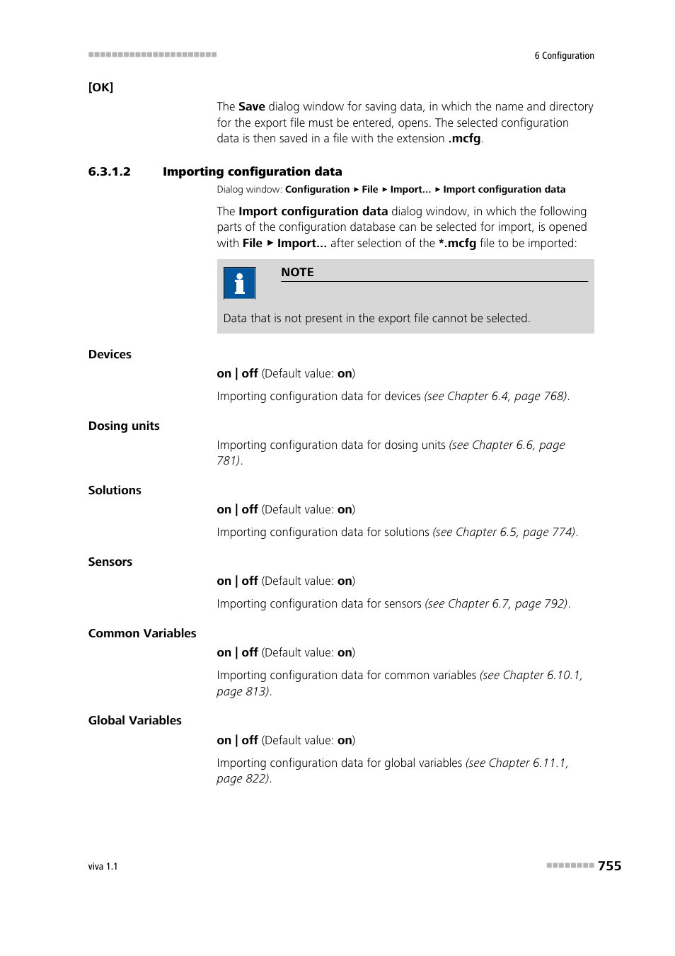 2 importing configuration data, Importing configuration data | Metrohm viva 1.1 User Manual | Page 767 / 1085