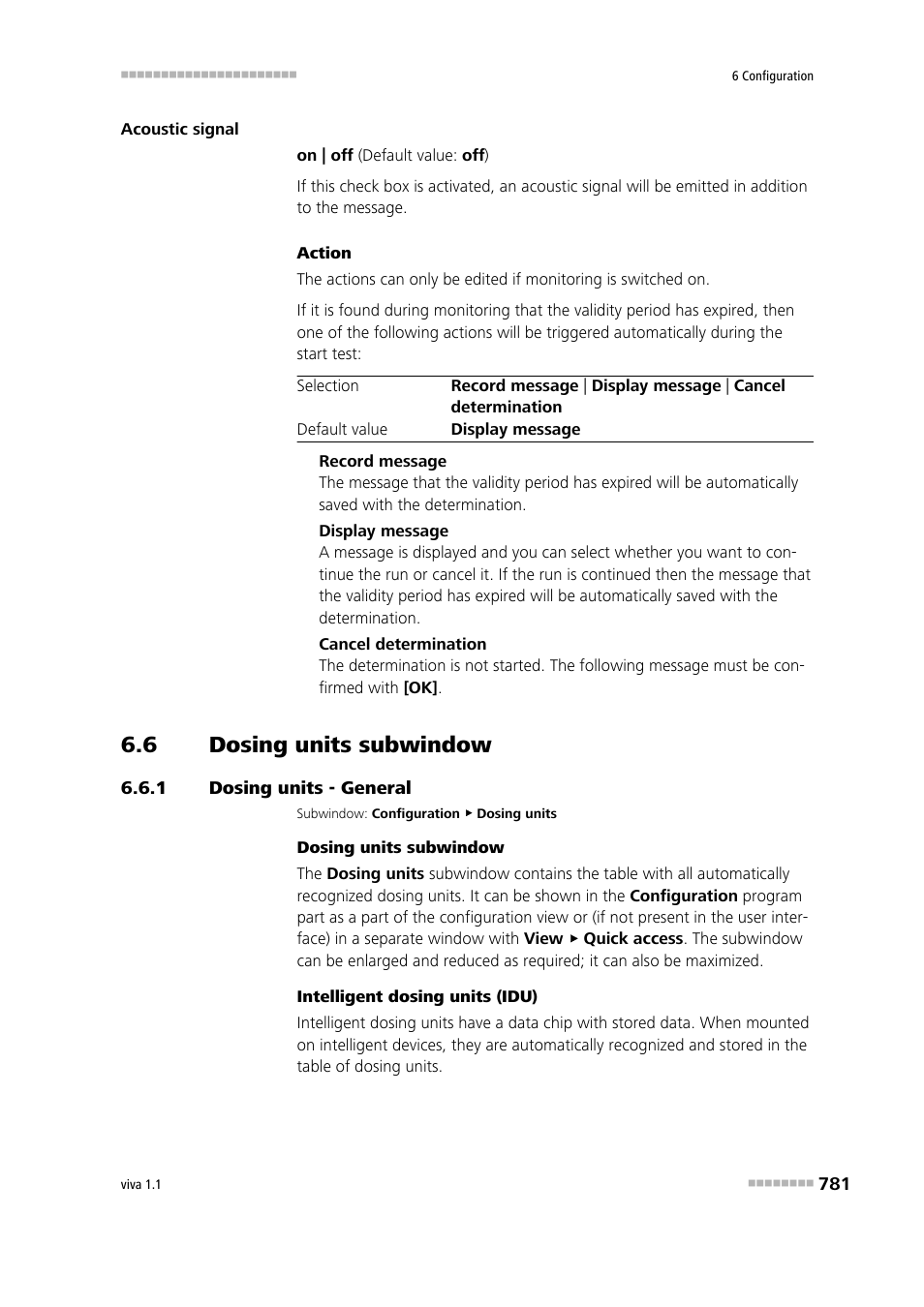 6 dosing units subwindow, 1 dosing units - general, Dosing units subwindow | Dosing units - general, Dosing units | Metrohm viva 1.1 User Manual | Page 793 / 1085