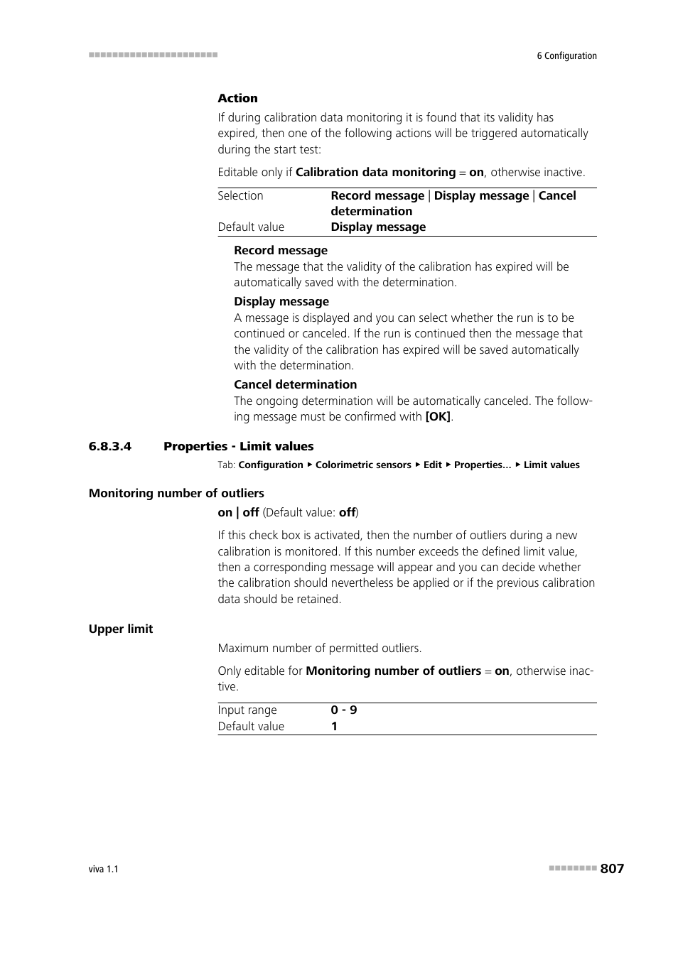 4 properties - limit values, Limit values | Metrohm viva 1.1 User Manual | Page 819 / 1085