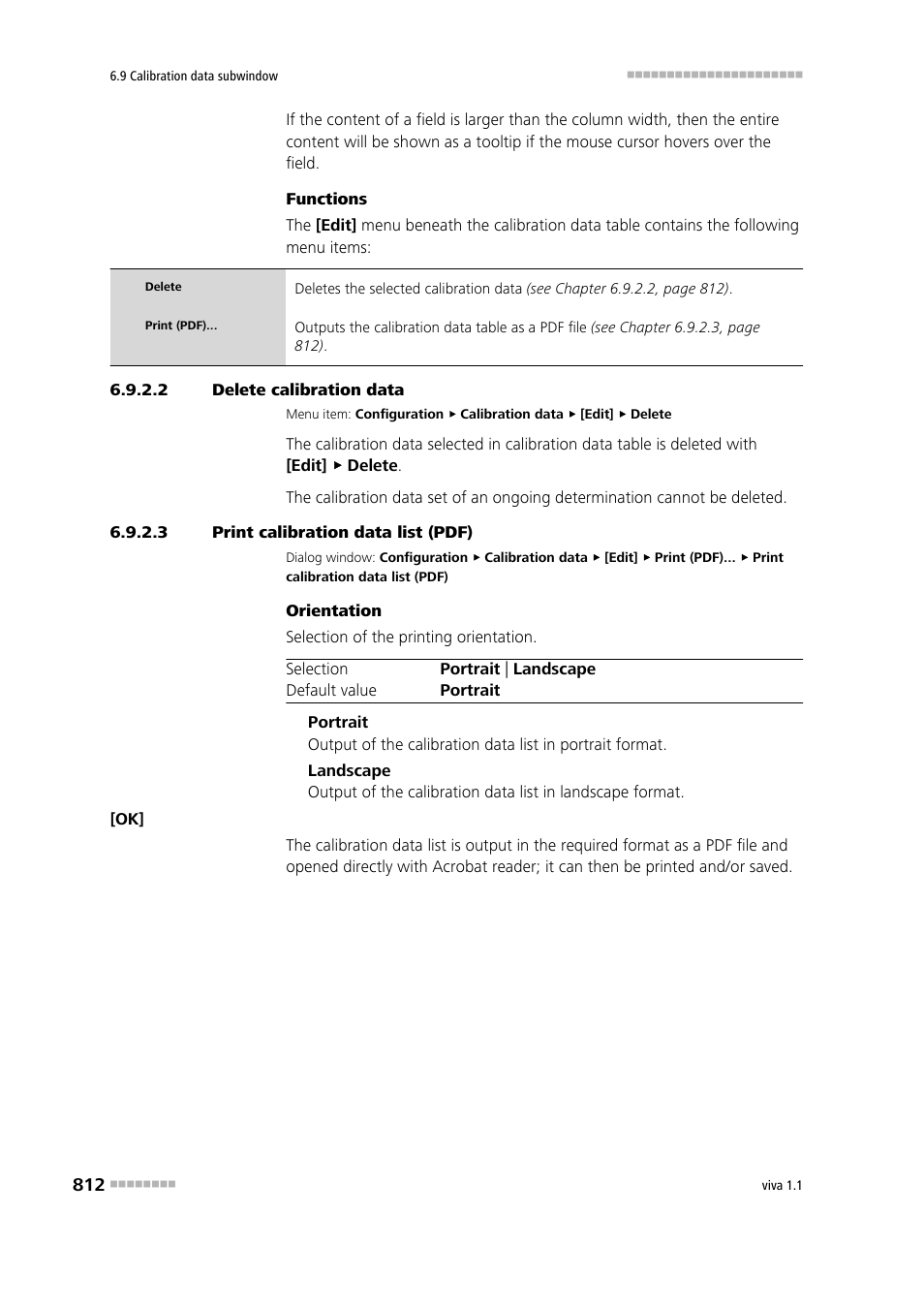 2 delete calibration data, 3 print calibration data list (pdf) | Metrohm viva 1.1 User Manual | Page 824 / 1085