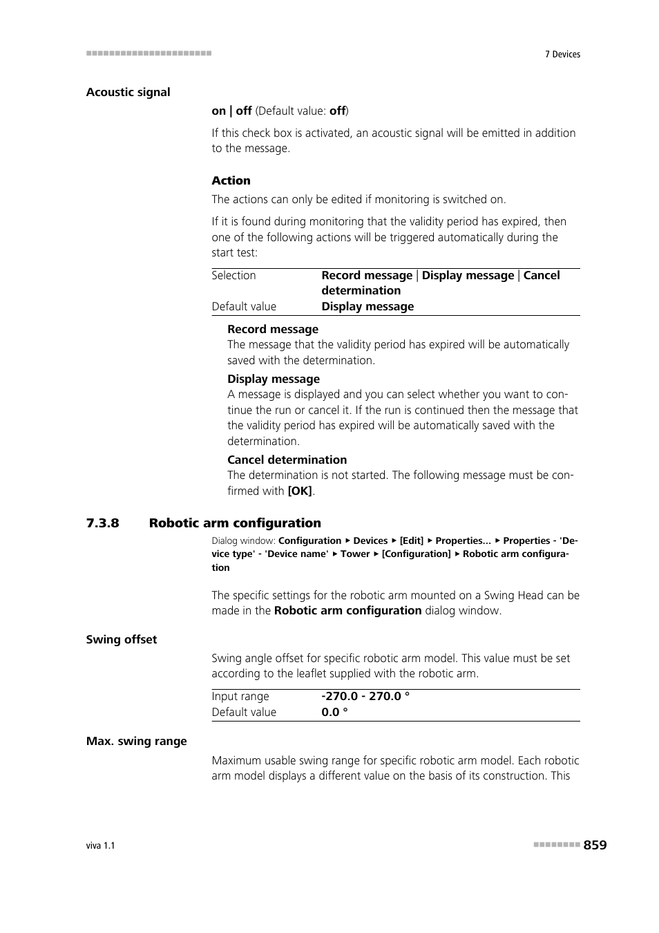 8 robotic arm configuration, Robotic arm configuration | Metrohm viva 1.1 User Manual | Page 871 / 1085