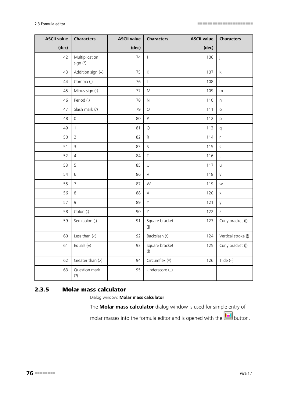 5 molar mass calculator, Molar mass calculator | Metrohm viva 1.1 User Manual | Page 88 / 1085