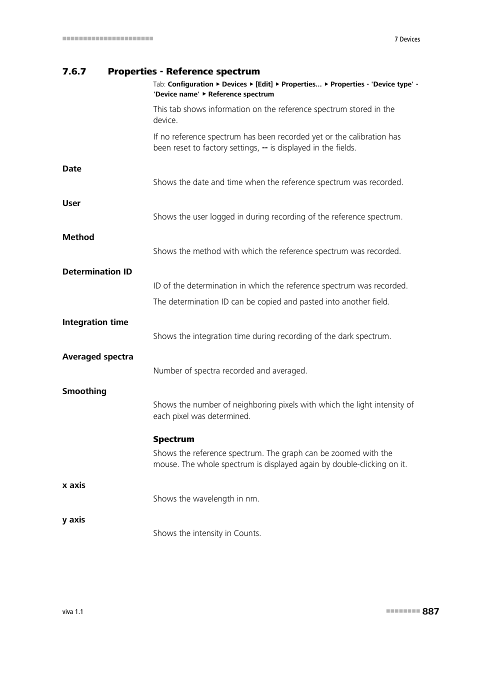 7 properties - reference spectrum, Properties - reference spectrum, Reference spectrum | Metrohm viva 1.1 User Manual | Page 899 / 1085