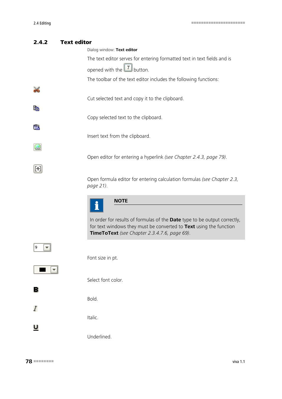 2 text editor, Text editor | Metrohm viva 1.1 User Manual | Page 90 / 1085