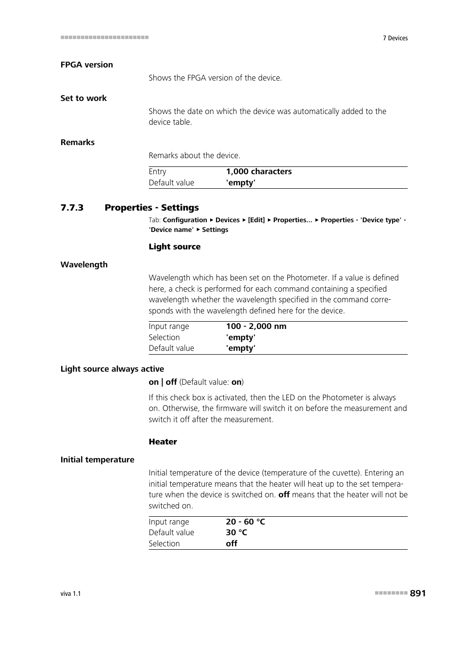 3 properties - settings, Properties - settings, Settings | Metrohm viva 1.1 User Manual | Page 903 / 1085