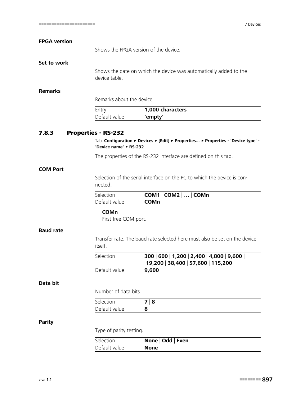 3 properties - rs-232, Properties - rs-232, Rs-232 | Metrohm viva 1.1 User Manual | Page 909 / 1085