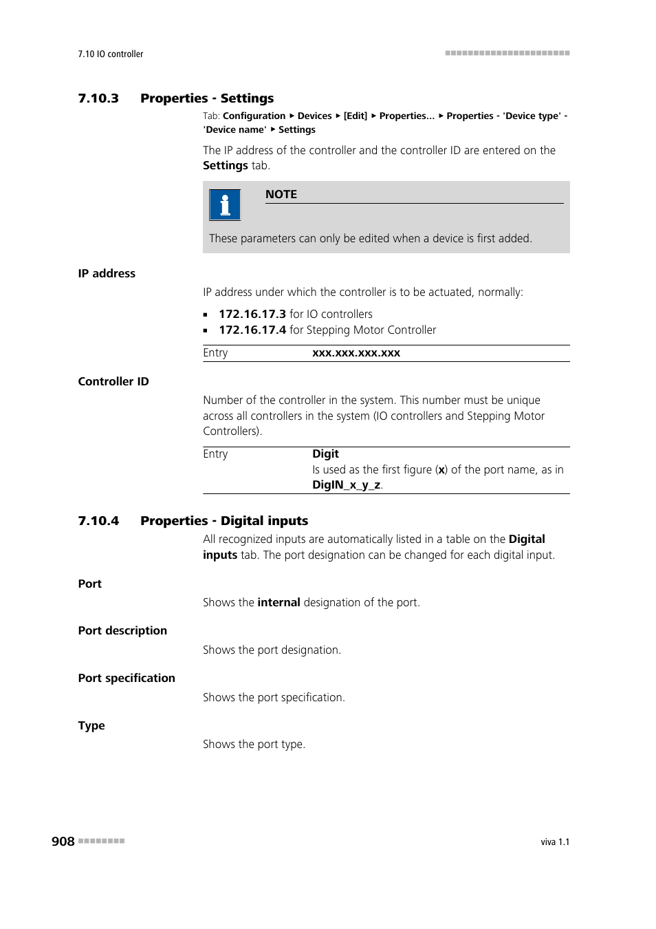 3 properties - settings, 4 properties - digital inputs, Properties - settings | Properties - digital inputs | Metrohm viva 1.1 User Manual | Page 920 / 1085