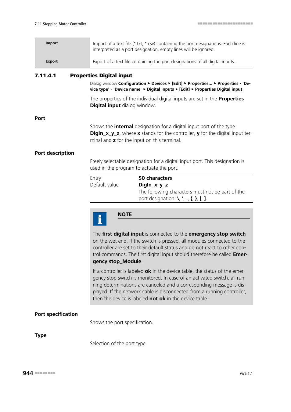 1 properties digital input | Metrohm viva 1.1 User Manual | Page 956 / 1085