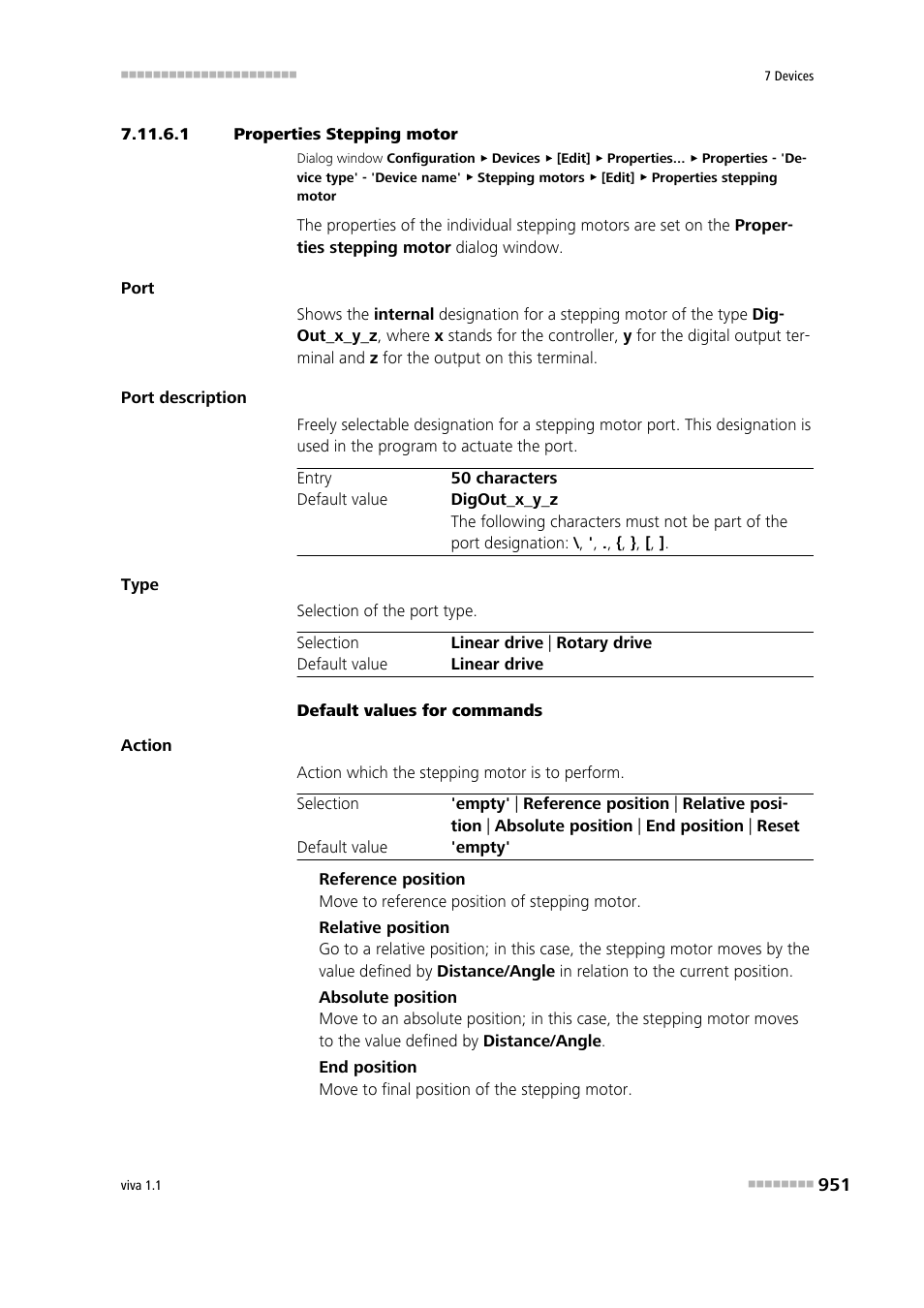 1 properties stepping motor | Metrohm viva 1.1 User Manual | Page 963 / 1085