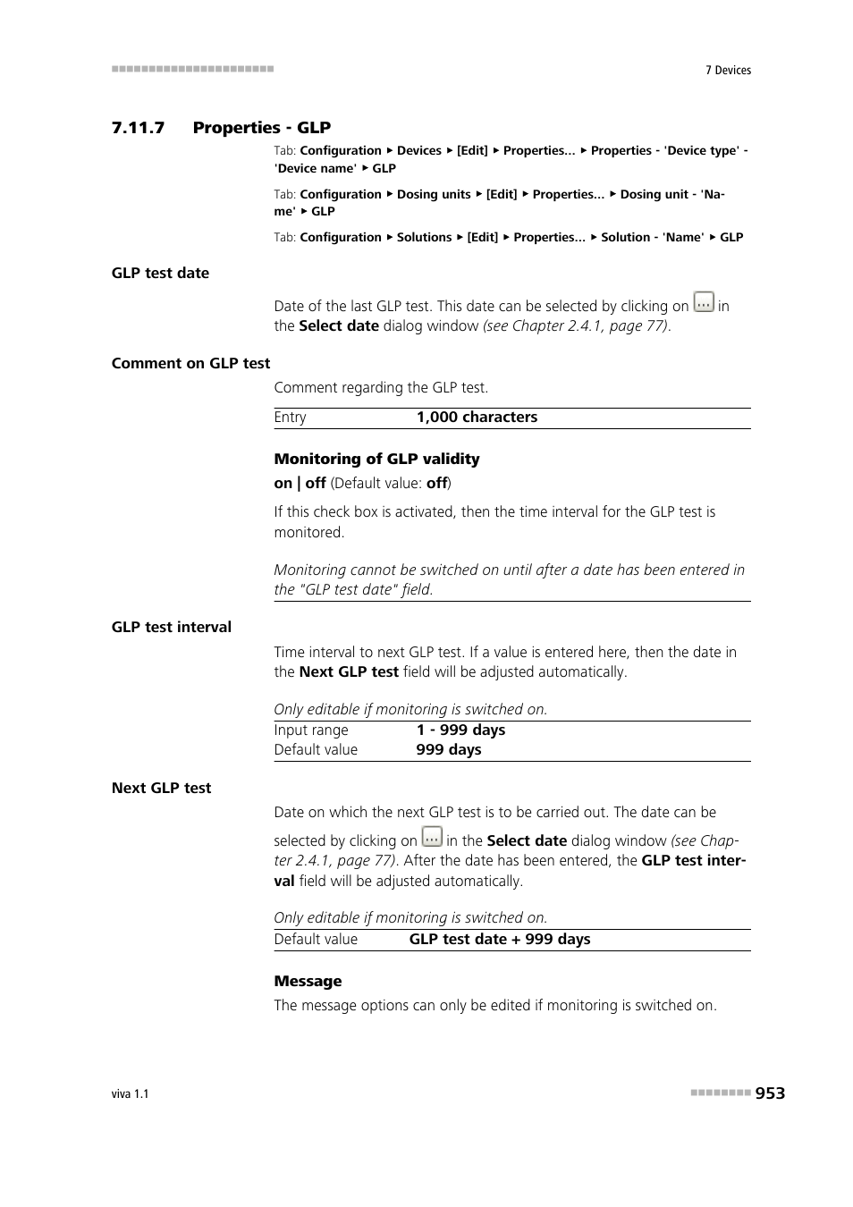 7 properties - glp, Properties - glp | Metrohm viva 1.1 User Manual | Page 965 / 1085