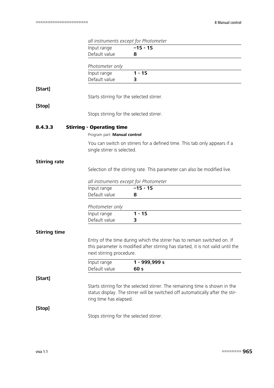 3 stirring - operating time | Metrohm viva 1.1 User Manual | Page 977 / 1085