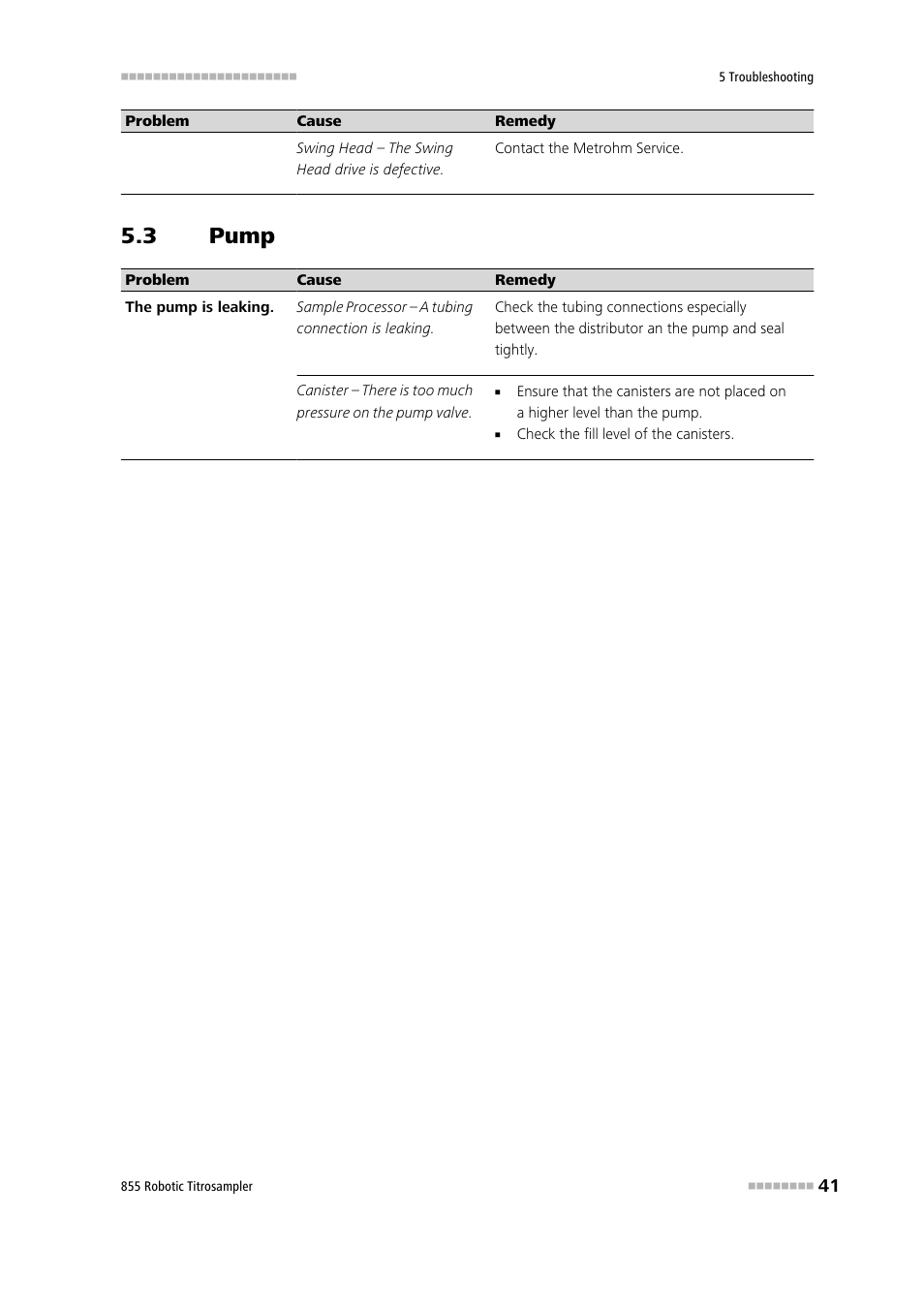 3 pump, Pump | Metrohm 855 Robotic Titrosampler User Manual | Page 49 / 85