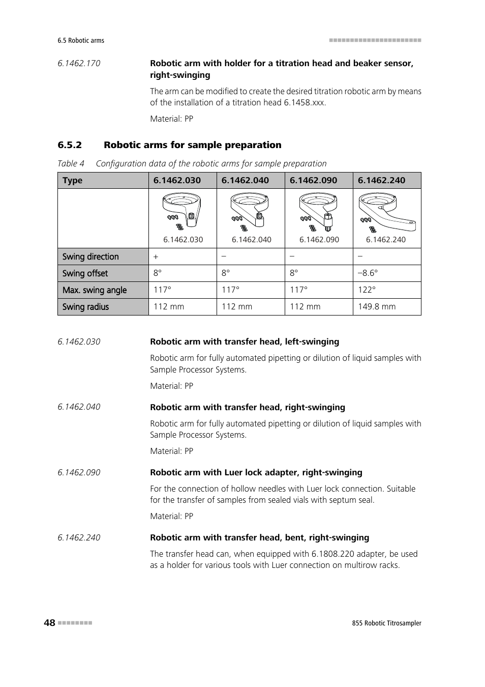 2 robotic arms for sample preparation, Robotic arms for sample preparation | Metrohm 855 Robotic Titrosampler User Manual | Page 56 / 85