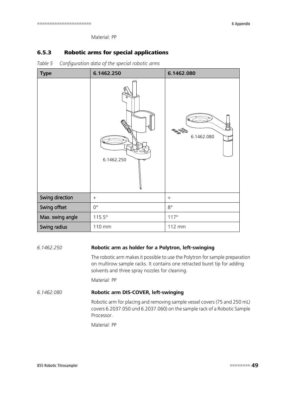 3 robotic arms for special applications, Robotic arms for special applications | Metrohm 855 Robotic Titrosampler User Manual | Page 57 / 85