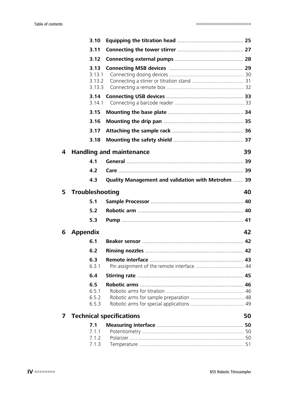 Metrohm 855 Robotic Titrosampler User Manual | Page 6 / 85