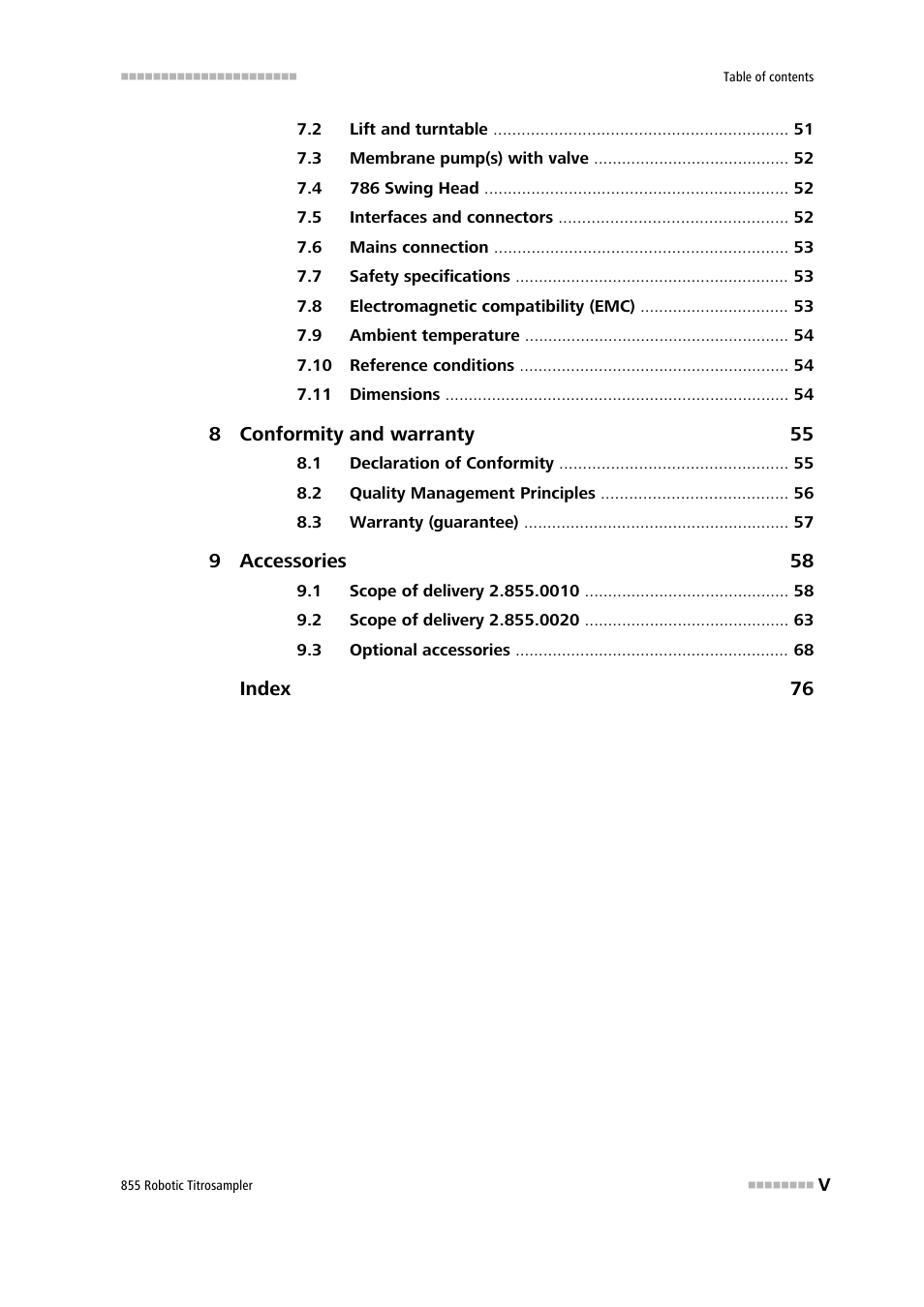 Metrohm 855 Robotic Titrosampler User Manual | Page 7 / 85