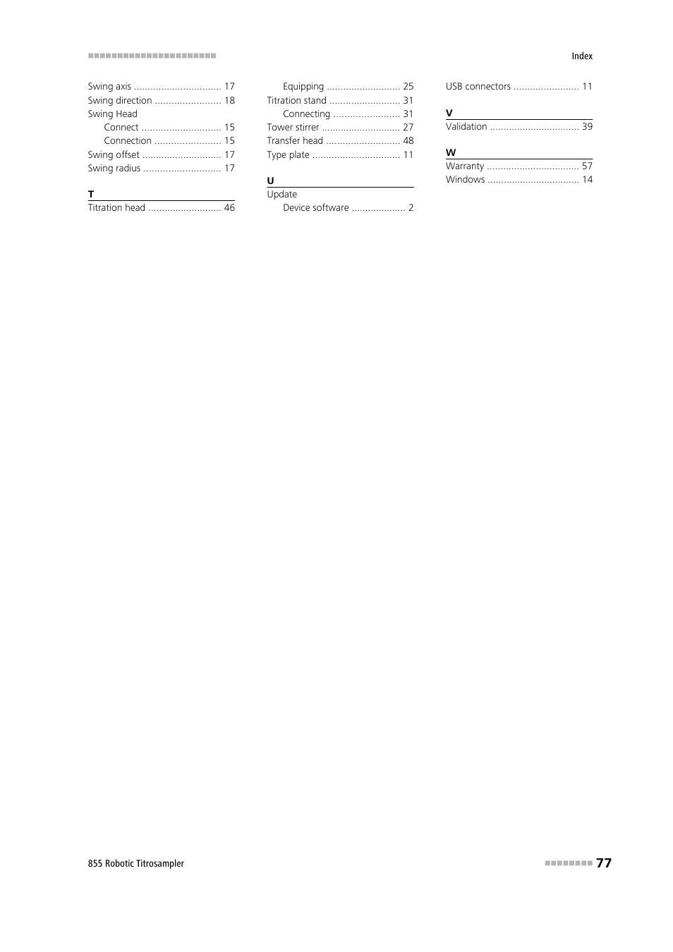 Metrohm 855 Robotic Titrosampler User Manual | Page 85 / 85