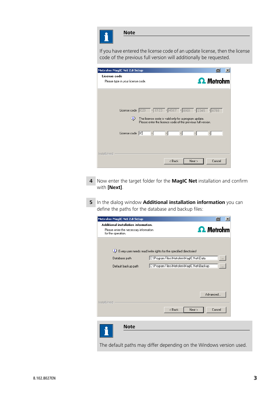 Metrohm MagIC Net 2.3 User Manual | Page 3 / 14