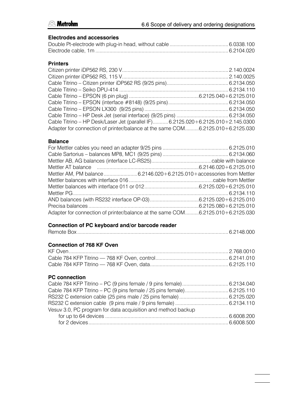 Metrohm 784 KFP Titrino User Manual | Page 148 / 153