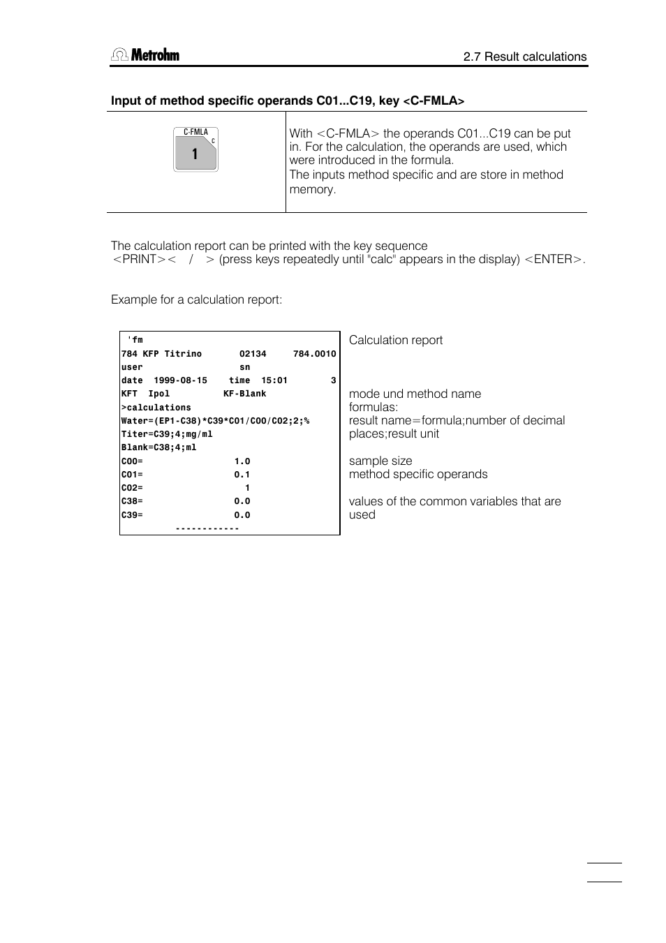 Metrohm 784 KFP Titrino User Manual | Page 30 / 153