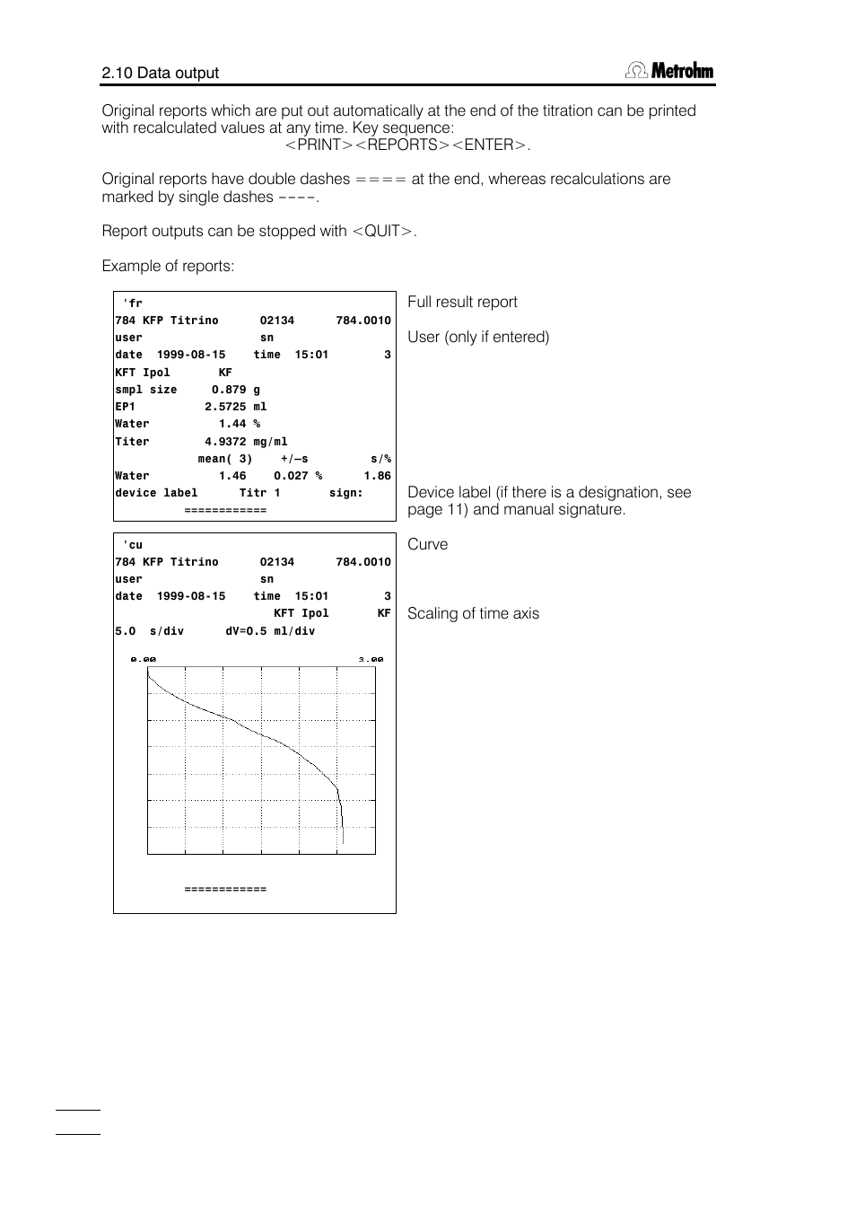 Metrohm 784 KFP Titrino User Manual | Page 35 / 153