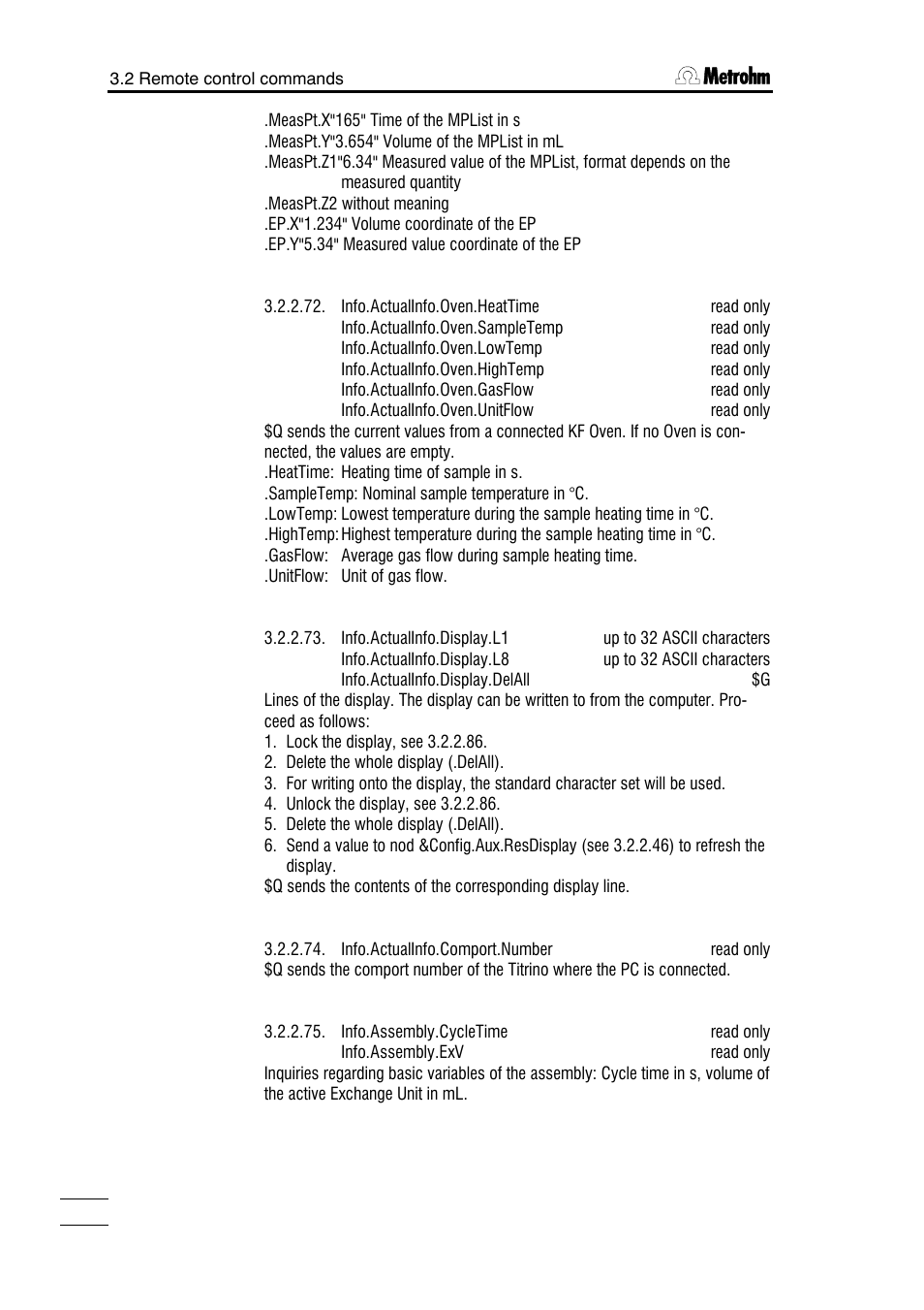 Metrohm 784 KFP Titrino User Manual | Page 85 / 153