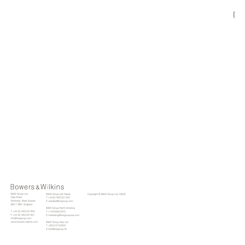 Bowers & Wilkins CWM7 User Manual | Page 10 / 10