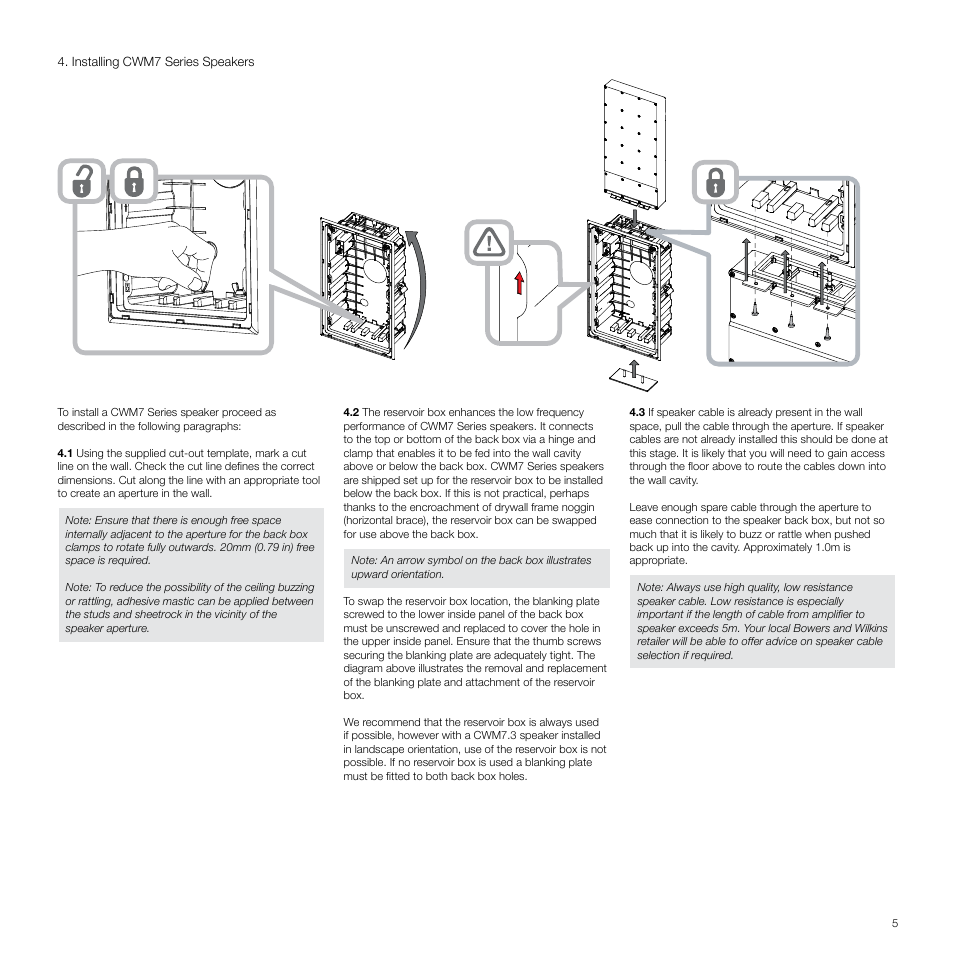 Bowers & Wilkins CWM7 User Manual | Page 5 / 10