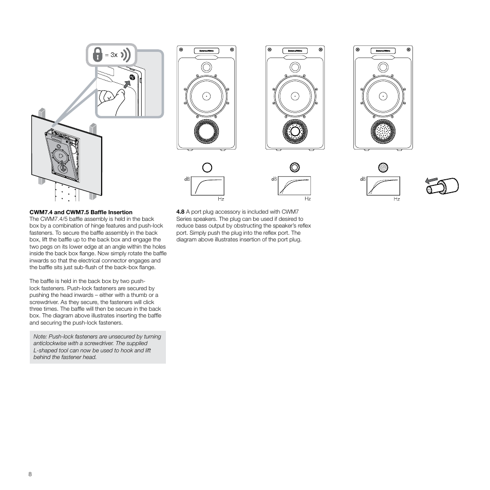 Bowers & Wilkins CWM7 User Manual | Page 8 / 10