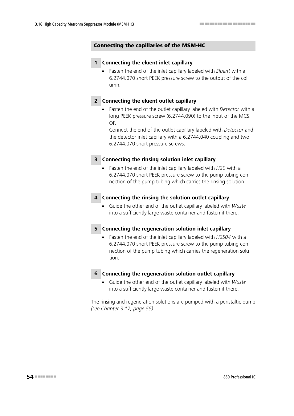 Metrohm 850 Professional IC Anion MSM-HC MCS Gradient User Manual | Page 64 / 146